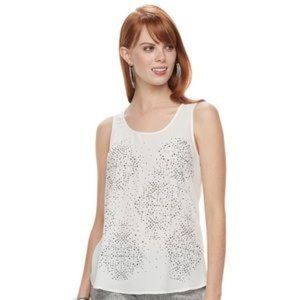 Juicy Couture | Sheer Loose Tank Top with Embellishments - NWT!